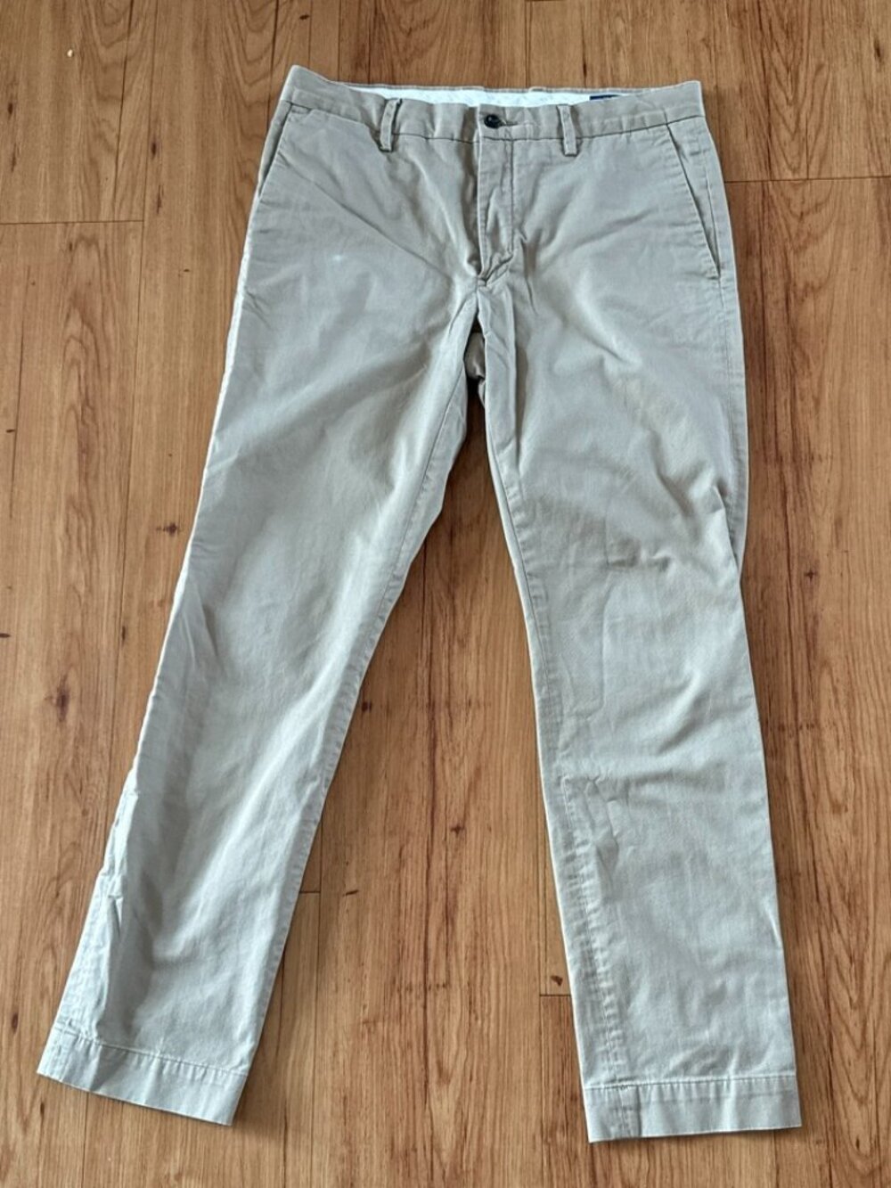 Polo Ralph Lauren Stretch Slim Fit 29x32 Khaki Flat Front Pants See Description